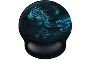 ‎AOKSUNOVA AOKSUNOVA Ergonomiczna podkładka pod mysz z żelową poduszką Ergonomiczna podkładka pod mysz z motywem smoka Podkładka pod mysz z podpórką pod nadgarstki