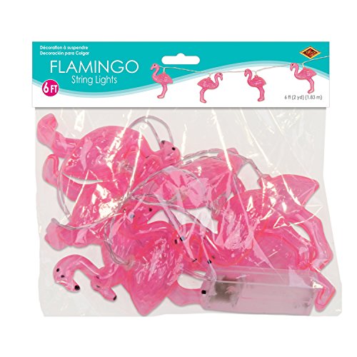 Preisvergleich Produktbild Beistle 59948 Flamingo Lichterkette, 6 ', pink