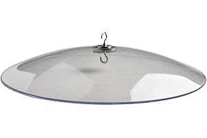 ZiStarlilife Clear Plastic Bird Feeder Weather Guard Dome Squirrel Baffle Protection Shield, For Wild Bird Feeders Hanging Pole Mount Weather Resistant Outdoor