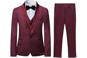 Sliktaa Abbigliamento Bambini e Ragazzi Abiti e Giacche 3 Pezzi Tute Scialle Bavero 6 Colori