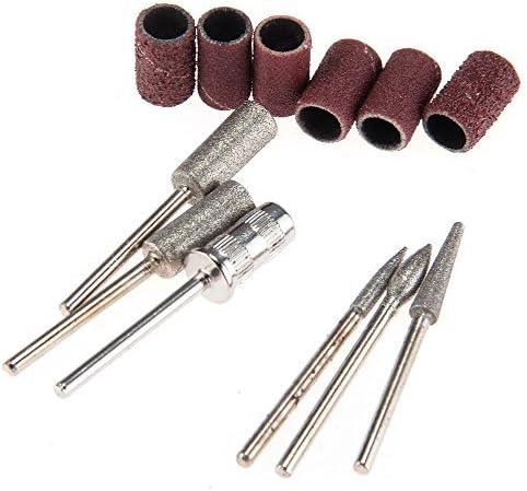 Haahaha Durable Manicure Pedicure Diamond Nail Bits Set Sanding Band For Electric Nail File/Drill 6 Pcs