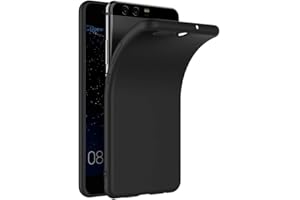 COPHONE Funda Negro Huawei P10, Negro Silicona Fundas para Huawei P10 Carcasa Negro Funda Case Huawei P10 Flexible Ultra Delgado
