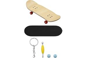 Tiardey Mini Finger Skateboard, Tastiera in Lega di Legno di Acero, PRO Finger Board con Scatola Antiscivolo in PU, Riduce la Pressione, Adatto per Regalo ad Amici e Familiari