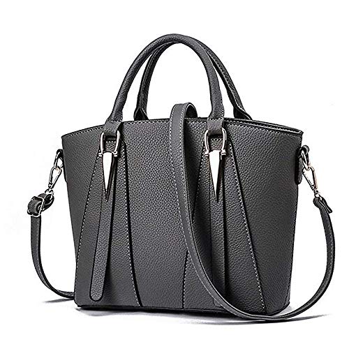 Preisvergleich Produktbild HKJhk Einfach, stilvoll, Atmosphäre, vielseitig, weiblich, V-förmig, Crossbody, eine Schulter, Handtasche (Farbe : Grau)