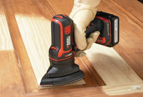 Black + Decker Multievo Schleifer-Kopf, 0-7500 Schwingungen pro Minute, mit Klett-Fix, mit 5 Schleifpapieren, MTSA2 - 4