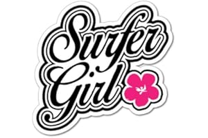 STICKER COLLECTIVE Surfer Girl Sticker Surfing Decal Surfboard Vintage Skate Surf