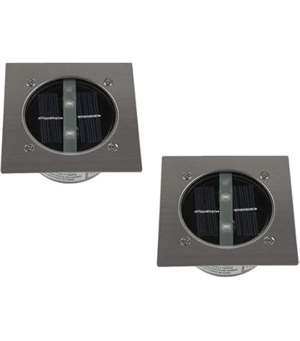 Set Van 2 LED Vloerspots Op Zonne-energie, Polyresin, Waterdicht IP44 Inclusief Nimh Aaa 1.2v 200mah Batterij