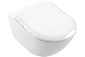 Villeroy & Boch Subway 2.0 deska sedesowa SlimSeat, wolnoopadająca, zdejmowana deska sedesowa z nietłukącego się duroplastu, oryginalna część zamienna, owalna, biała alpejska, błyszcząca