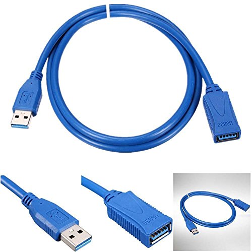 Balai 3FT/5FT/10FT SuperSpeed USB 3.0 Type A male to Female Extension Cable, Extension Extender Kabel Cord Adapter Blue UP - 4