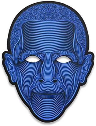 Flashing Led Party Mask - Fashion Flash LED Men Face Mask for Light Club, Dancing,Riding,Skating,Party and any Festival