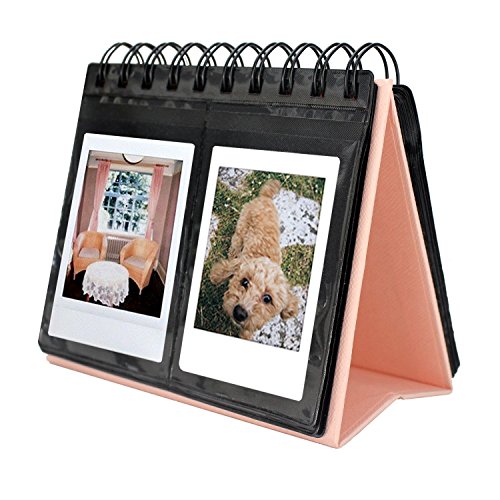 SAIKA 68 Tasche Mini Album Polaroid Calendar Album fotografico per Instax Mini 25 26 70 7s 90 / Polaroid Snap / Snap Touch / Z2300 / SocialMatic Instant Cameras / Zip Instant Printer - Rosa