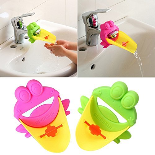 Musuntas 2pcs cartone rana rubinetto garanzia rubinetto Extender per bambini Baby Lavare le mani lavabo bagno design Cartoon Animale lavaggio a mano