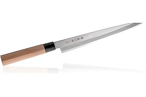 Tojiro - Couteaux de cuisine traditionnels japonais pour sushis et sashimis, en acier molybdène vanadium, lame ultra aiguisée, manche en bois, fabriqués au Japon Yanagiba 27 cm