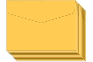 BLUGUL 50 Pièce Petite Enveloppe, Mini enveloppes, 115x82mm, pour Fournitures de Fête d'Anniversaire, Cartes d'invitation, Jaune