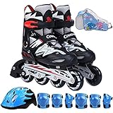 ★ REGALO DE CUMPLEAÑOS PERFECTO Y REGALOS DE VACACIONES - Los patines en línea son amados por los niños de todas las edades y también son divertidos para los adultos. Disfruta de la diversión al aire libre, ¡vamos a jugar afuera!