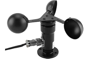 CICIGLOW Wind Speed Sensor,Test The Wind Speed,Wind Speed Sensor Anemometer, 4-20mA Moisture-Proof Aluminum Alloy Wind Speed Sensor for Measuring Wind Speed for Weather Station