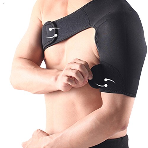 Solo hombro elásticos sostener envoltura cinturón de banda correa negra Right Shoulder Support