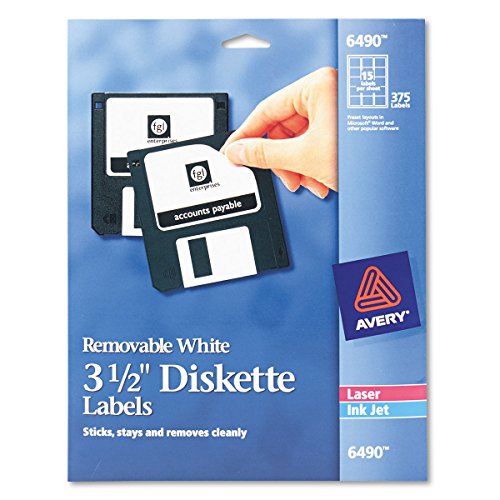 Preisvergleich Produktbild Laser / Inkjet 3.5in Diskette Labels, White, 375 / Pack
