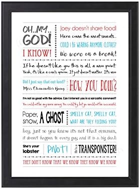Friends TV Show Quotes Print, Unframed A4 or 8x10"