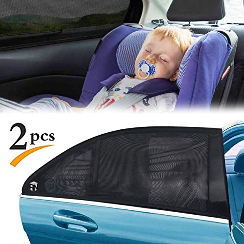 Parasol de Coche - FAGORY Visera para Ventana para Ventana lateral, Máxima Protección contra Rayos UV y Proteja a Sus Niños y Mascotas, Fácil Instalación Compatible con la mayoría de Coches 2 PAQUETES