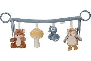 Little Dutch Kinderwagenkette mit Figuren Spielzeug für Baby Fuchs blau - Forest Friends