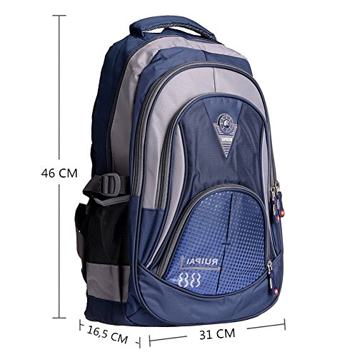 Leefrei Schulrucksack Schulranzen Schultasche Sports Rucksack Freizeitrucksack Daypacks Backpack für Mädchen Jungen & Kinder Damen Herren Jugendliche mit der Großen Kapazität - 5