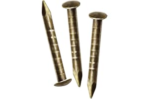 FUXXER® - 200 x antique brass design nails, furniture construction, restoration, wood, vintage bronze antique old rusty rust, look, 8 x 1 mm, 200 pieces