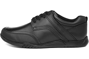 Hush Puppies Harvey Kids Black Leather Shoe