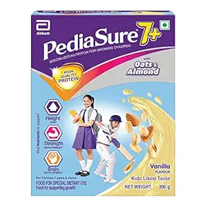 Pediasure 7+ Specialized Nutrition Drink Powder for Growing Children Vanilla Flavour 200 gm
