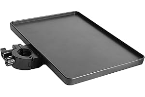 POHOVE Universal Microphone Stand Tray,Adjustable Clamp-On Rack Tray Holder,Microphone Stand Plastic Tray with Clamp,Mic Rack Stand for Live Broadcast, Live Streaming,Karaoke