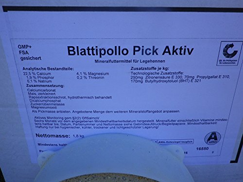 Pickstein Pickschale Blattipollo Pick Aktiv 1,8 kg Hühner Hennen Geflügel - 2
