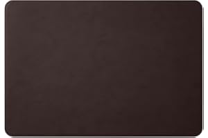 Eglooh - Herms - Sous main Bureau en Cuir Marron Brun cm 65x45 - Coutures Artisanales et Angles Ronds - Made in Italy