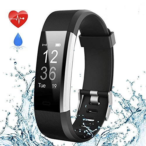 Smart-T Pulsera Actividad Pulsera Inteligente con Monitor de Ritmo Cardíaco 14 Modos de Deporte Podómetro con Monitor de Sueño Impermeable IP67,calorías, para Hombre Mujer Niños para iOS/Android