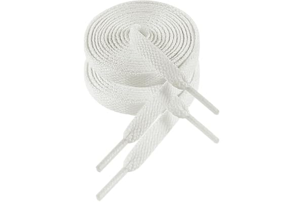 VSUDO Lacets Chaussures Plats pour Baskets, Lacets Plats pour Sneakers - Économiques, 8mm de Large, 29 Couleurs 14 Longueurs au Choix