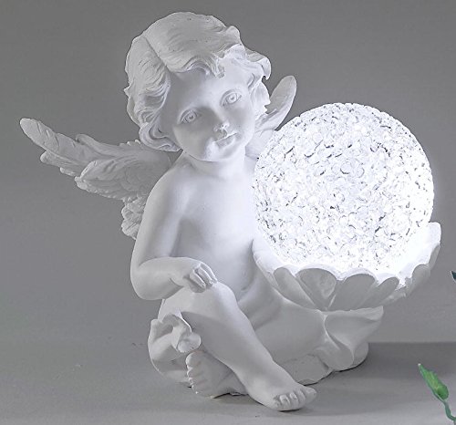 formano Engel mit einer LED beleuchteten Dekokugel, 12 cm