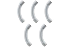 Zenitech - Set Von 5 Kurven Für IRL Rohr Ø25mm - Hergestellt Aus Hart-PVC Für Langlebigkeit - Schnelle Installation Auch In Engen Räumen - Optimiert Installationen - Grau - Ø25mm