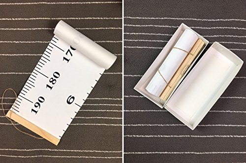 Comfysail Tragbare Roll-up Segeltuch und Holz Messlatte Höhe Diagramm um Kinder von der Geburt bis zum Erwachsenenalter,200*20cm - 7