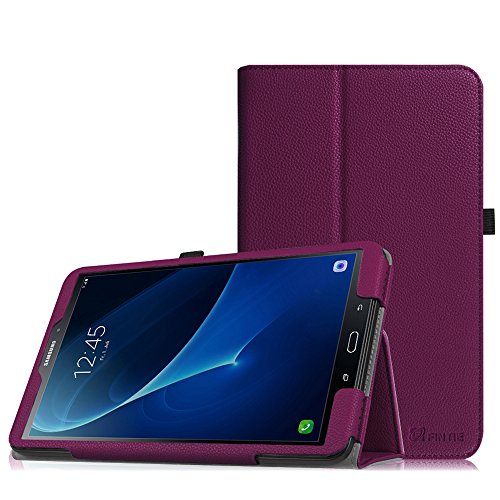 Fintie Samsung Galaxy Tab A 10.1 Hülle - Slim Fit Folio Kunstleder Schutzhülle Case Cover Tasche für Samsung Galaxy Tab A 10,1 Zoll T580N / T585N Tablet (2016 Version) mit Auto Schlaf / Wach Funktion, Lila