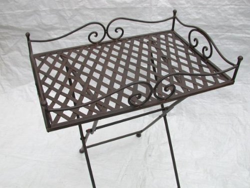 Klapptisch, Beistelltisch Eisen braun Landhaus, 60x40x35 cm – smash-g8.de
