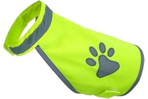 SNNER Hund reflektierende Weste hohe Sichtweite Nacht Sicherheitswesten Haustier Jacke Kleidung Fluoreszierende grüne S