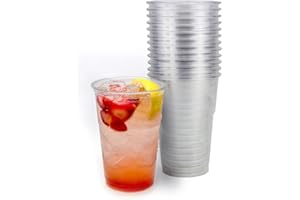 Signature Packaging - Disposable Plastic Party Cups - 300ml /10oz - 50 Pack - Heavy Duty