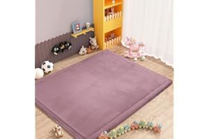 Dmkjdzsw Coral Velvet MatArea Rugs,Yoga Mat Exercise Pads,children'sLarge Foldable Play Mat, Extra Soft Activity Floor Mat Playroom Bedroom-D-100 * 200cm