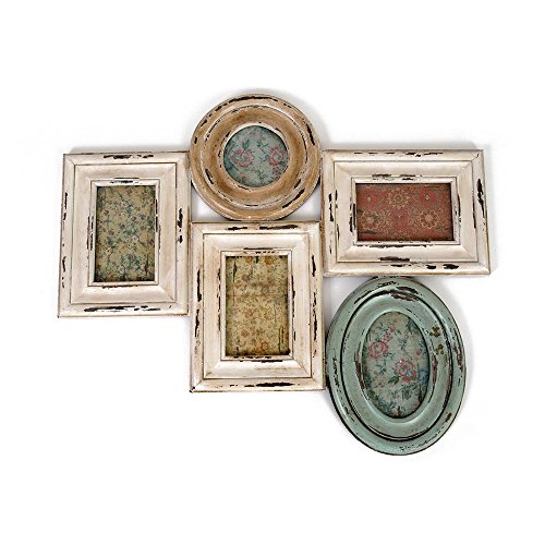 HAB & GUT (FR006) Bilderrahmen 5er Set Shabby Chic Landhausstil