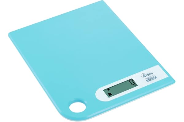 ARDES - AR1PA1/Z Balance de Cuisine Numérique Bleue Ultra Plate Gain de Place Facile à Suspendre Balance Électronique pour Aliments Affichage LCD