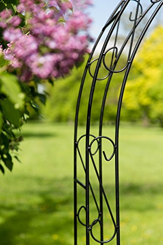 Rosenbogen 10mm Massiveisen! Breite: 200cm Schwarz aus Metall - 3