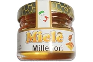 PRANCONI MiTA - 20 VASETTI Di MIELE 100% ITALIANO "MILLEFIORI" IN VASO IN VETRO MONODOSE DA GR. 30 DOLCIFICANTE - HONEY NATURAL SWEETENER