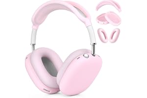 VISOOM Case für Airpods Max Kopfhörer, weiche Silikon Schutzhülle für Apple Airpod Max Zubehör Cases(Rosa)