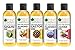 Bliss of Earth™ Organic Castor Oil, Sesame Oil, Jojoba Oil, Flaxseed Oil & Sweet Almond Oil, Pack of 5 (100ML Each) RS.1750.00