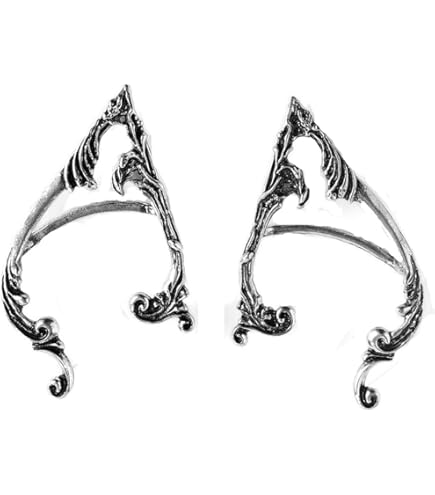 Grandes Boucles D’oreilles Pendantes Argentées – Vintage – Fantaisie – État Parfait