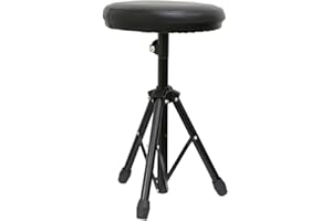 Carlsbro CS3 Adjustable Drum Stool – Padded Three-Legged Tripod Drummer Throne Seat with Anti-Slip Feet – Ideal for Electronic Drum Kits & Acoustic Drum Sets, Suitable for Adults & Kids